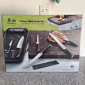 NIB Cangshan S Series 7-piece BBQ
Knives Set & hard shell Knives Bag